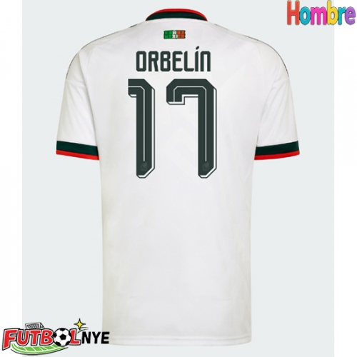Camiseta México Orbelin Pineda #17 Visitante Equipación Mundial 2026 manga corta